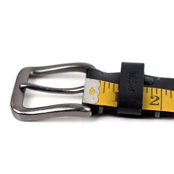 Fossil SADDLE BLACK GENUINE LEATHER 1.5"Wd CASUAL DRESS MEN'S BELT Sz 34 (B42 - Picture 10 of 13